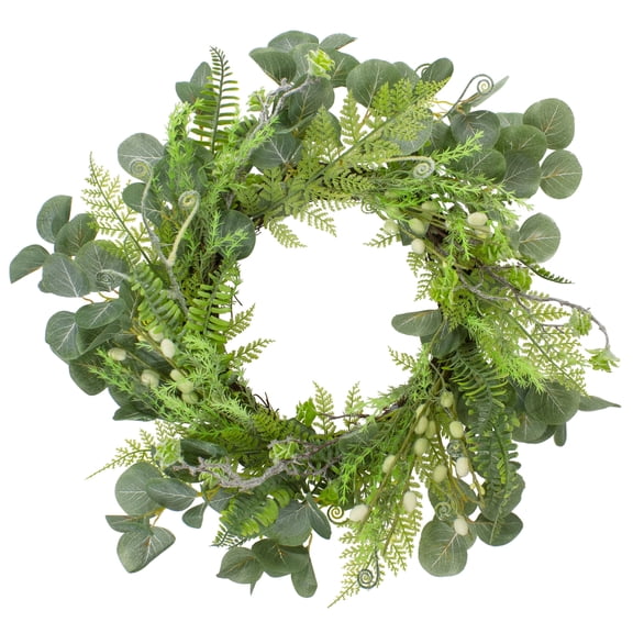 Northlight Decorative Plastic Floral Artificial Plant & Flower Wreath, Green