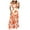 Orange, variant on Fesfesfes Casual Printed Short Sleeve Off-The-Shoulder Dress Slim Women Dresses Plus Size Clearance $10