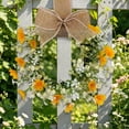 thumbnail image 4 of Spring Simulation Bow Daisys Garland Window Display Door Hanging Wall Hanging Home Decor Farmhouses Decoration Pendant, 4 of 6