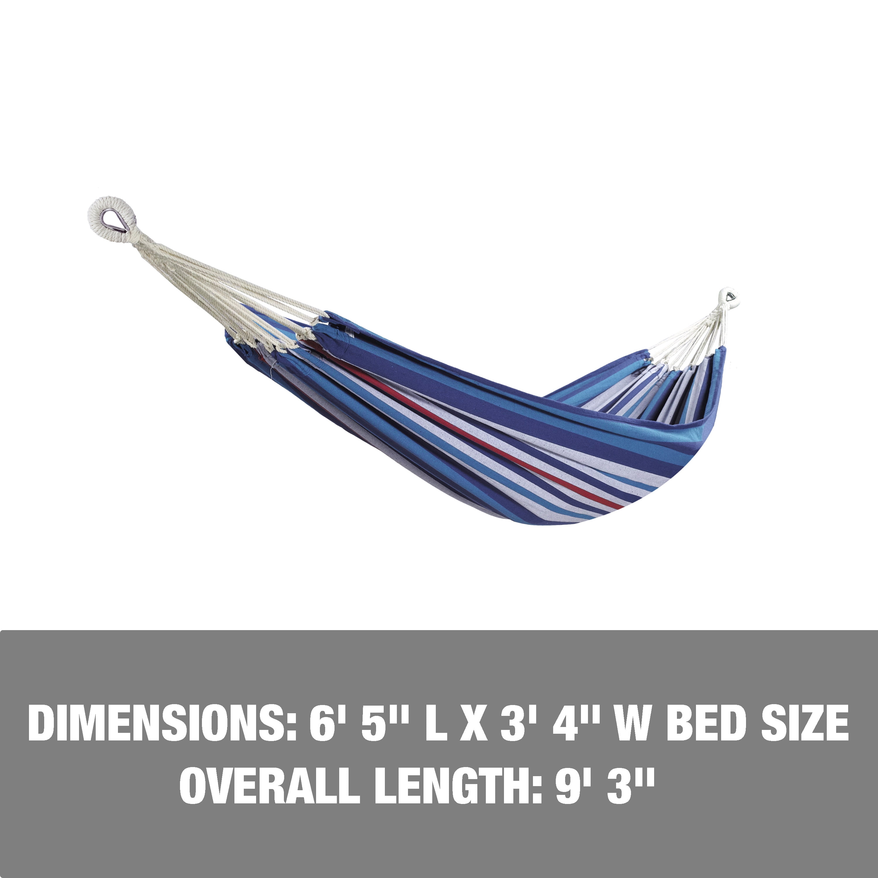 Bliss Hammocks Hammock in a Bag W/ Hanging Hardware - 6' 5" long x 3' 4" wide bed size