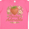 thumbnail image 4 of Inktastic Berry Adorable Strawberry Floral Design Boys or Girls Toddler T-Shirt, 4 of 5
