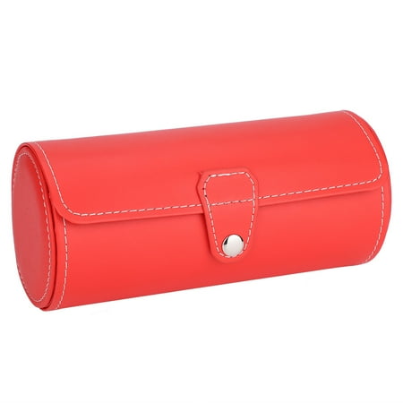 Fashionable Watch Companion  Handmade Storage  Multifunctional Organizer  Premium Pu Leather  Best Gift Choice  Rose Red  Small