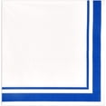 thumbnail image 3 of Gift Boutique Cocktail Napkins, 120 Count, 3-Ply Disposable Paper Napkins, Blue Trim Stripe White Beverage Napkins, Party Wedding Dessert Table Supplies, 3 of 7