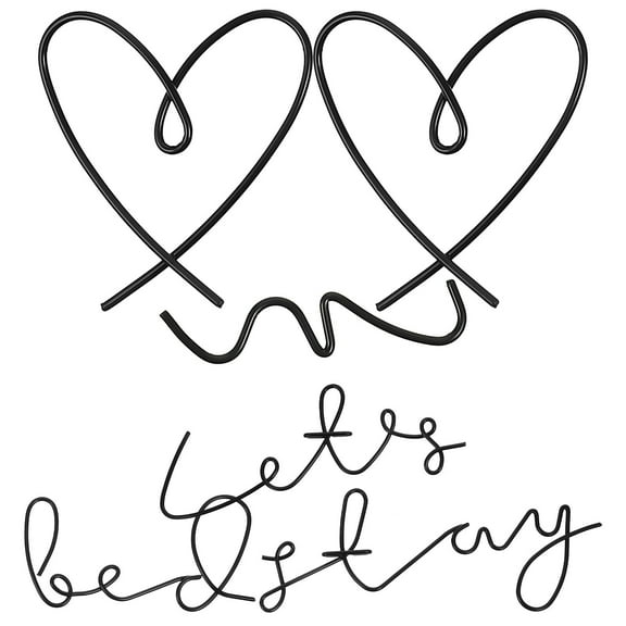 Masteelf 6Pcs Iron Wall Decor Letter Wall Sculpture Home Art Decor Accents Metal Wall Ornament