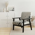 thumbnail image 2 of Designart "Minimalist Wave Grey and White Mid Century" Grey Abstract Collages Upholstered Accent Chair - Modern Arm Chair For Living Room, 2 of 5