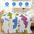 thumbnail image 4 of Cute Cartoon Dinosaur Cooling Blanket, Lightweight Breathable Summer Throw Blanket with Double Sided Cold Effect, Green Blue Purple Animals Picnic Beach Blankets Bed Sheet for Hot Sleepers 60"x80", 4 of 8
