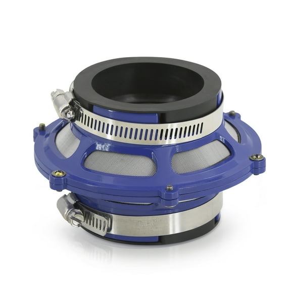 AJP Distributors Upgrade JDM Universal 2.75" High Flow Cold Short Air Intake CAI SRI Forced Induction Turbo Charger Bypass Valve Rubber Filter Hydro Lock Protection Kit Clamp Blue