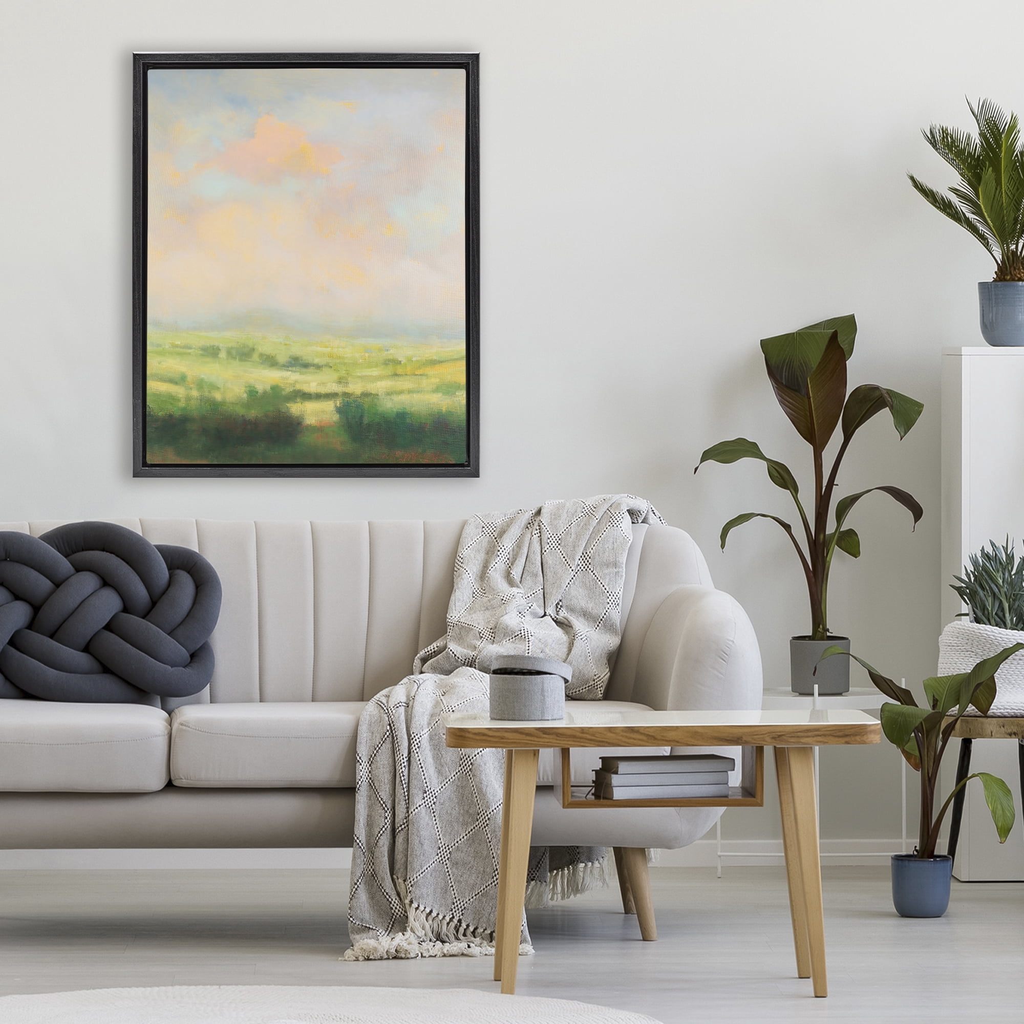 Stupell Industries Springtime Farnese Landscape Black Framed Floater Canvas Wall Art, design by William McCarthy