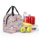 thumbnail image 5 of Fotbe Peace Love and Dove Flower Power Bolsa Térmica con Estampado y Forro de Aluminio Grueso Bolsa de Almuerzo con Bolsillo Frontal para Hombres y Mujeres, Ideal para Trabajo, Escuela, 5 of 8