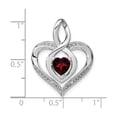 thumbnail image 3 of Sterling Silver Infinity Heart Pendant Necklace for Women with Red Gemstone, Textured Romantic Jewelry Symbolizing Eternal Love, Elegant Design for Anniversary or Valentine, 3 of 6