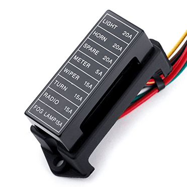 Black Fuse Box Block Holder 8 way Circuit Automotive Car Boat Blade ATC ATO 12V-32V 8-Way Car Fuse Case Adapter