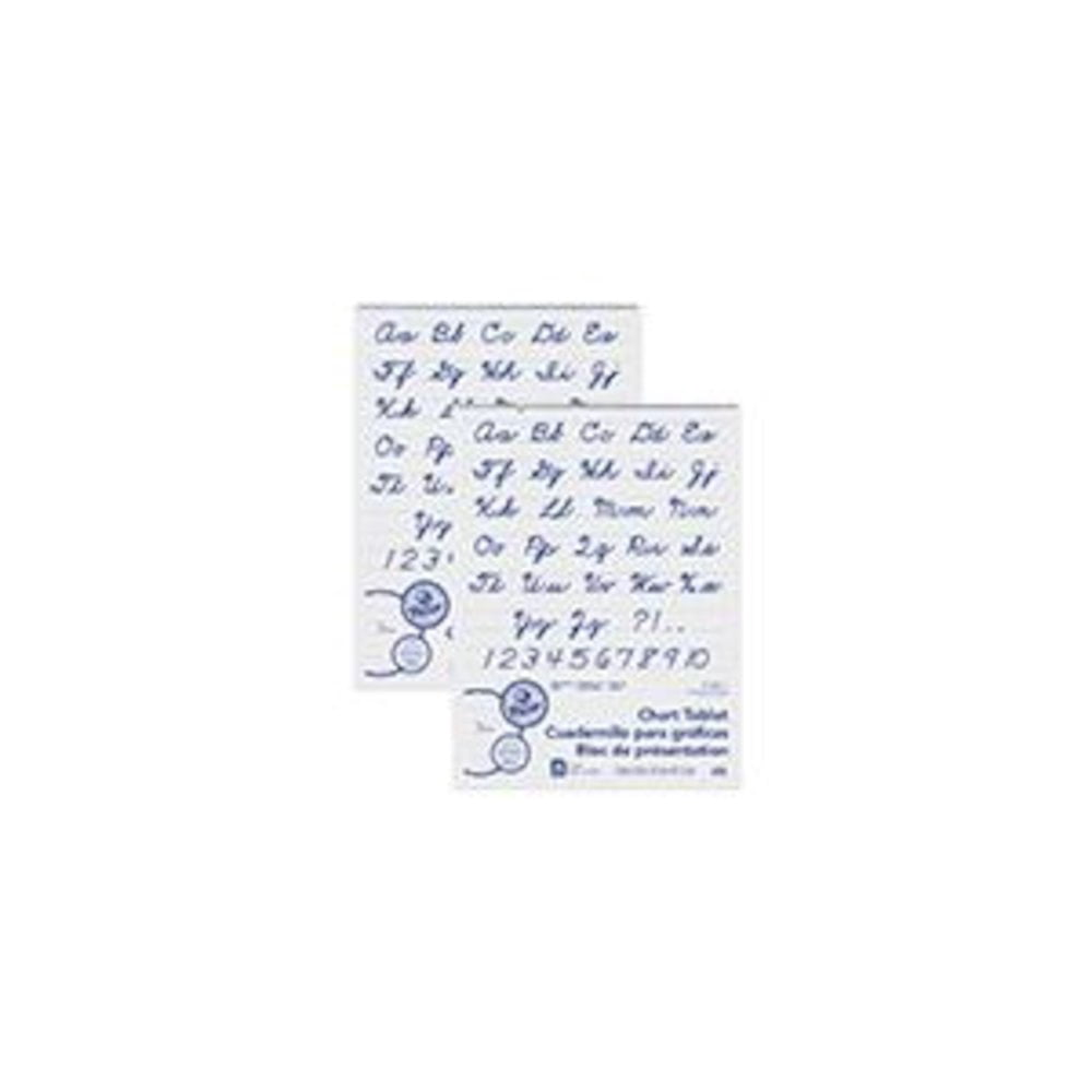 Pacon Chart Tablet, Cursive Cover, 1" Ruled, 24" x 32", 25 Sheets, 2 Tablets
