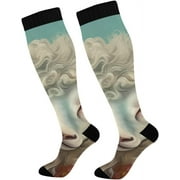 Bestwell Portrait Of Antelope Compression Socks Women Men Knee High Stockings 1Pair for Sports,Running,Travel248