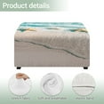 thumbnail image 4 of Xoenoiee Beach Starfish Print Ottoman Cover Stretch Square Ottoman Slipcovers for Foot Stool, Anti-Scratch Folding Storage Furniture for Living Room with Non-Slip Elastic Bottom, S, 4 of 7