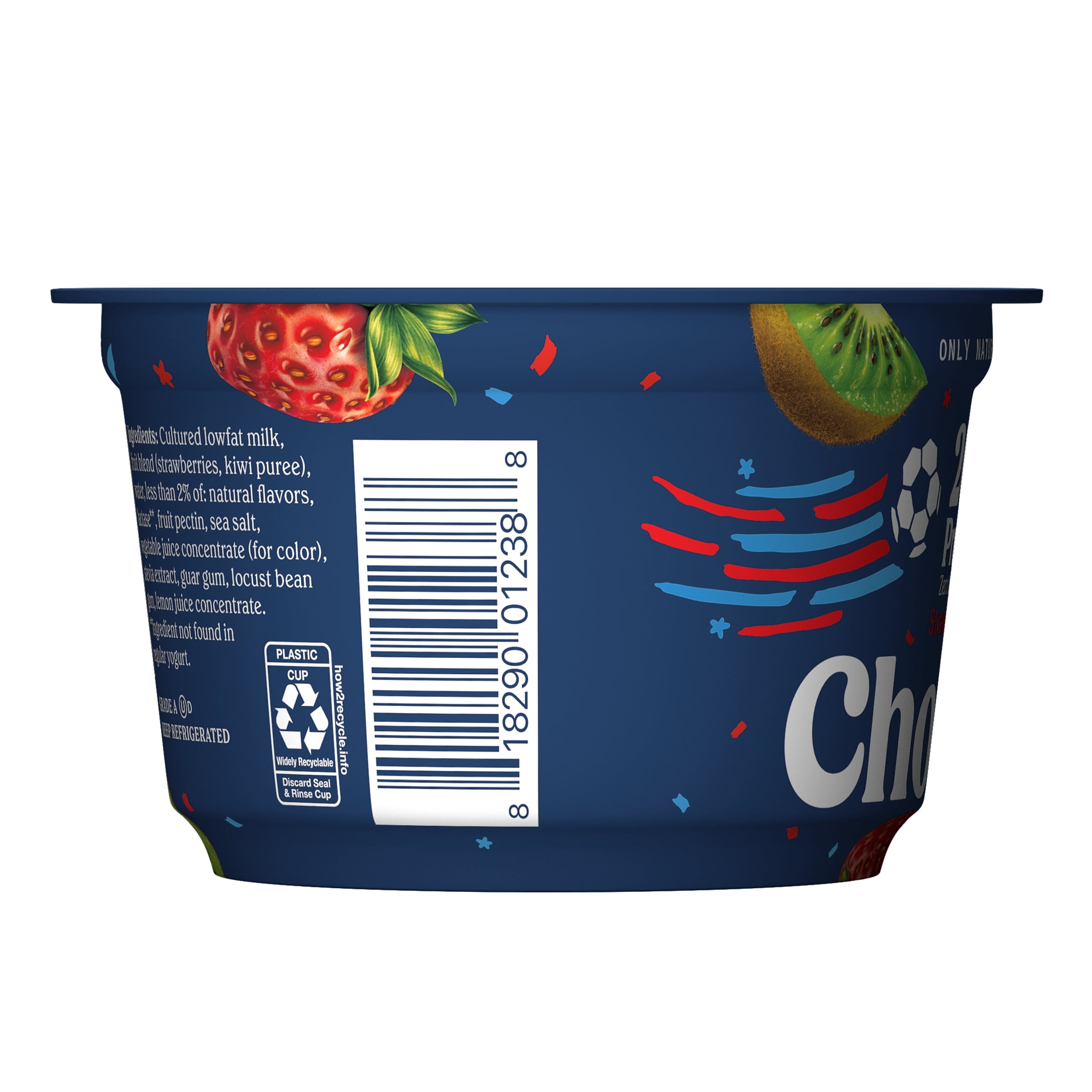 Chobani 20G Protein Low-Fat Greek Yogurt Strawberry Kiwi 6.7oz Cup