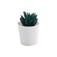 thumbnail image 2 of Eolstice Artificial Potted Plants, Fake Plastic Flowers with White Pots, Small Arrangement, Home Table Kitchen Bar Decor, Office Indoor Decoration, 2 of 6