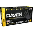 thumbnail image 2 of SAS RAVEN Powder-Free Black Nitrile Disposable Gloves Case of 10 Boxes, 2 of 5