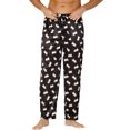 thumbnail image 3 of Pantalon de Pyjama Imprimé Cochon, Noir, Grand, 3 of 5