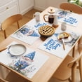 thumbnail image 5 of Father's Day Placemats Set of 6, Dwarf Hold Blue Red Flower Non-Slip Place Mats Washable Table Mats for Kitchen Dining Table Decorations Indoor/Outdoor, 5 of 9