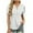 White, variant on Uaswgudfs Women's Breathable Blouse Top with Polka Dot Pattern - V-Neck Button-Front Shirt for Playful Casual Looks