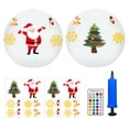 thumbnail image 1 of Yeacher 2PCS Solar Powered LEDs Floatings Pool Lights with 2PCS Santa Claus Design Sticker RGBW, 1 of 8