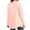 thumbnail image 6 of Uvplove Women Long Sleeve Lightweight Cardigan with Pockets Open-Front Tops,Light Pink,L(M-3XL), 6 of 8