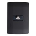 thumbnail image 1 of toma para antena de tv coaxial con placa negro schneider electric, 1 of 8