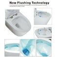 thumbnail image 4 of WinZo WZ5081 Elongated One Piece Toilet Low Profile Left Side Flush Soft Close Seat White, 4 of 7