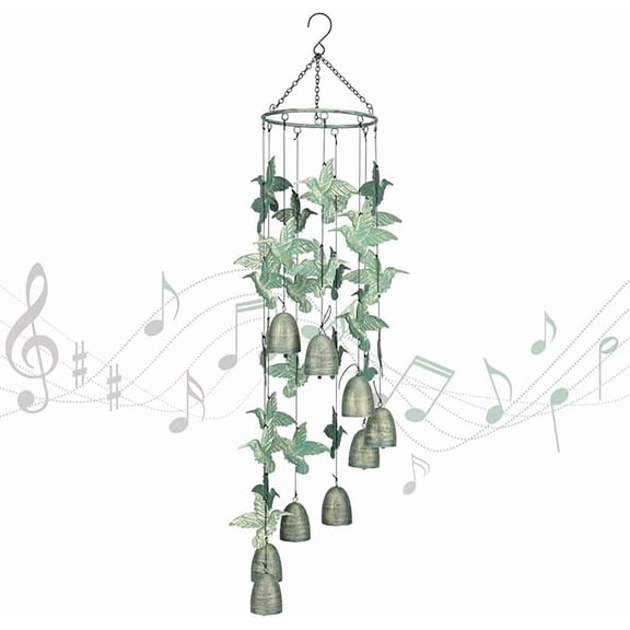 Wind Chime - Hummingbird Metal Wind Chimes for Outside Memorial Sympathy Gift for Home, Outdoor, Yard, Patio,Garden Decor,30"