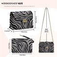 thumbnail image 7 of KUIFORTI Zebra Stripe Leather Crossbody Bags Fashion Portability Lightweight Medium Shoulder Handbags Soft Purse Shoulder Bags with Chain Strap for Travel Daypack, 7 of 7