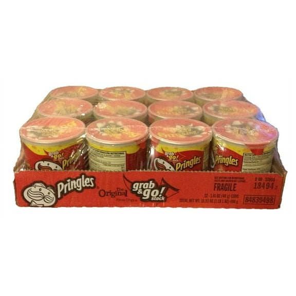 Pringles Original Grab AND Go!, 1.41-Ounce Cans (Pack of 12)