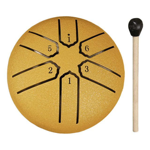 Campana de lluvia con tambor de lengua de acero 3 pulgadas 6 notas regalo único para meditación y Yoga