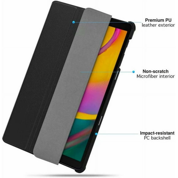 Étui Compatible avec Samsung Galaxy Tab A 10.1 2019, Étui Ultra Léger et Mince avec Support Intelligent pour Galaxy Tab A 10.1 Pouces SM-T510/SM-T515 Tablette 2019