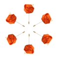 thumbnail image 1 of 6 Pcs Ramilletes de Rosa para Novios Alfileres de Ramilletes para Hombres Ceremonia de Boda Aniversario Cena Formal Fiesta Naranja, 1 of 5