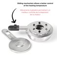 thumbnail image 3 of Starfrit Fondue Adjustable Safety Burner, Stainless Steel, Sliding Temperature Control, 4-Piece Set with Cover, Lid, Receptacle & Base, Silver, 3 of 8