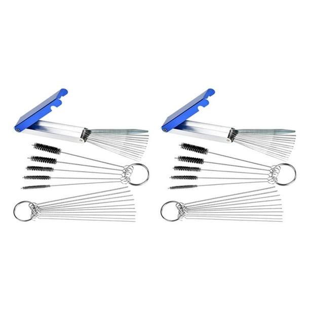 Speravity Limpiador robusto y seguro para puntas de soplete de soldadura a limpiador de puntas de soplete de soldadura a cepillo de seguridad + + cepillo+aguja+caja 15.5*10*1.5 cm 2Conjunto