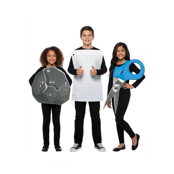 Kid's Rock Paper Scissor Costume Set