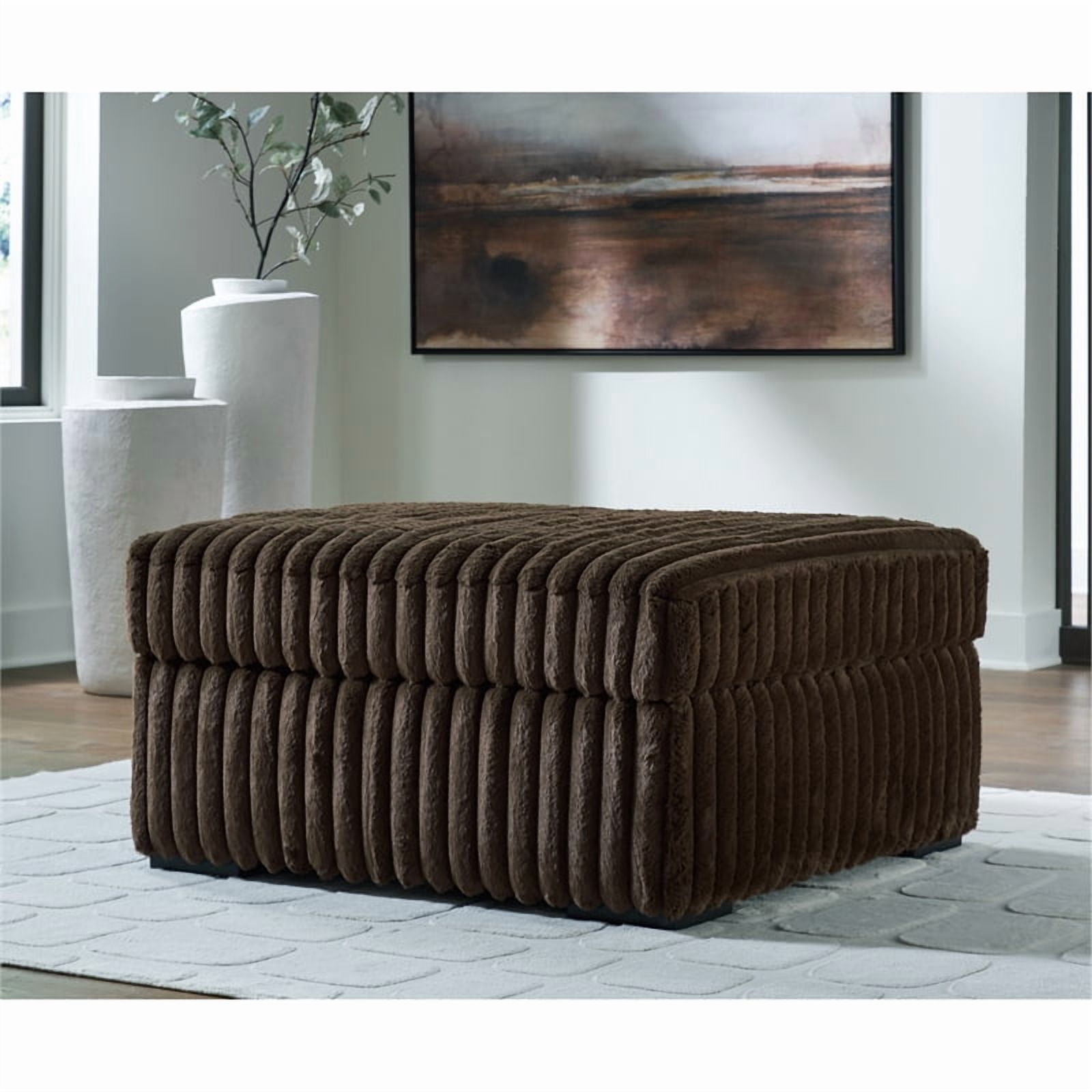 Signature Design by Ashley Midnight-Madness Brown Oversized Accent Ottoman