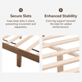 thumbnail image 3 of Lisonu Queen Size Wooden Bed Frame with Headboard, 600 lbs Capacity, 3 of 12