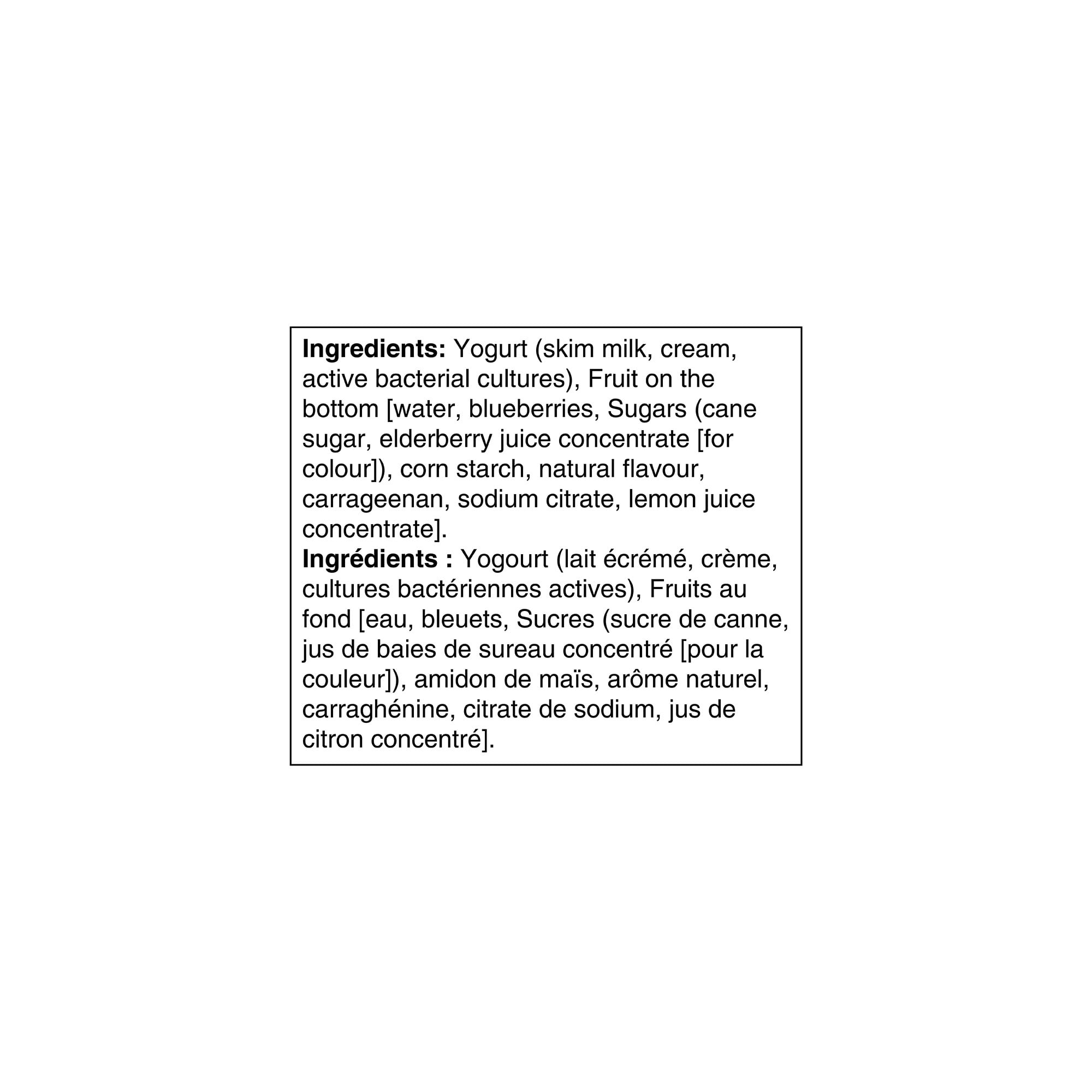 Oikos Greek Yogurt, Blueberry, Fruit on the Bottom, 2% M.F, 4x100g