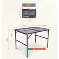 thumbnail image 4 of Nice C Adjustable Height Camping Table with Mesh Bag, Black, 4 of 5