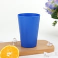 thumbnail image 4 of (6 pack) Your Zone Blue 15-Ounce Plastic Cup, Single Piece Tumbler, 4 of 7