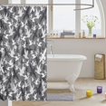 thumbnail image 3 of Manfei Rustic Jungle Duck Shower Curtain 72Wx84L, Old Fashion Camo Bathroom Shower Curtain, Light Gray, 3 of 5