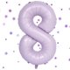 thumbnail image 1 of Globos con números Yeodong, 40 cm, color morado claro, 8, 1 of 6