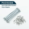 thumbnail image 4 of Unique Bargains Bicycle Spokes Bike Wheel Spokes Silver Tone Nipple 1 Set 14G Carbon Steel Galvanized Silver Tone-89mm, 4 of 7