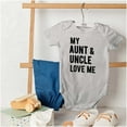 thumbnail image 4 of Auntie Uncle Present Loved Niece Cute Romper Boys or Girls Infant Baby Brisco Brands 12M, 4 of 6