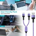 thumbnail image 6 of USB Charger Block,1Pack 2-in-1 Android&iPhone Multi Charging Cable Type C Charging Cord 4FT&1Pack USB Wall Charger Adapter iPhone Charger USB-C Cable Fast Charging Block Compatible for iPhone Android, 6 of 7