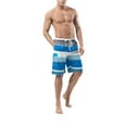 thumbnail image 3 of Men's Swim Trunks, Quick Dry Board Shorts, Colorful Stripe Swimming Shorts, 3 of 6
