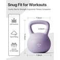 thumbnail image 6 of YOTTOY 15 lb Soft Kettlebell — Purple, Anti-Slip Grip,Weight for Home Workouts,Safety Guaranteed, 6 of 8