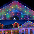 thumbnail image 4 of LED Christmas Lights Outdoor Decor, 400 LEDs 32ft with 75 Drops, Insert for Garden Decor, Festive, 4 of 5